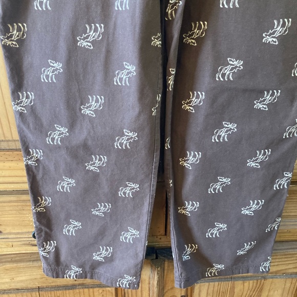 Men Boxers First brown white moose pajama lounge pants size L - Picture 3 of 8